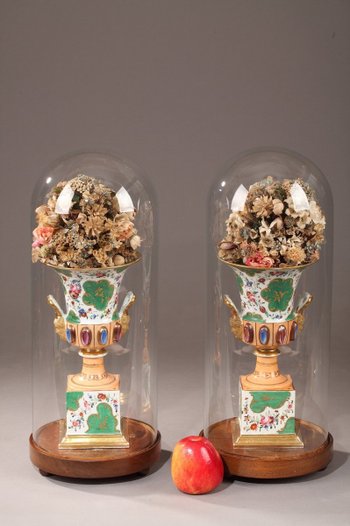 Medici Vases In Porcelain Of The Louis-Philippe Period