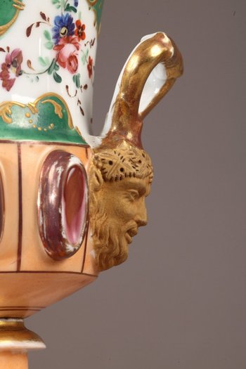 Medici Vases In Porcelain Of The Louis-Philippe Period