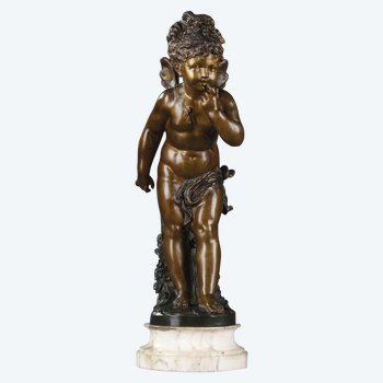 Scultura in bronzo "psiche" di Paul Duboy (1830-1887)