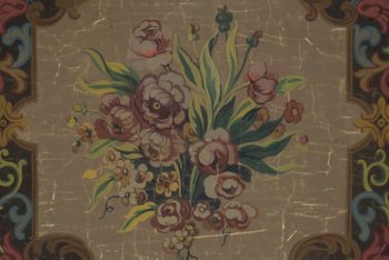 cardboard tapestry of Aubusson flowered file