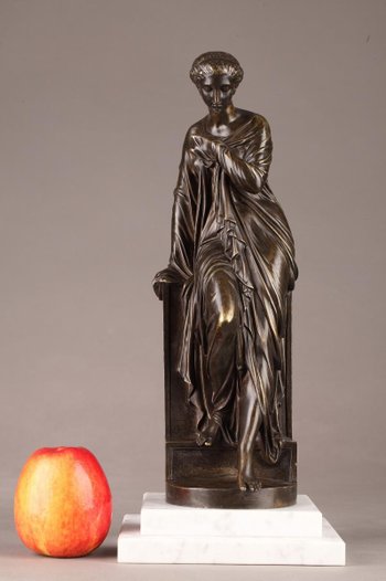 Bronze statue of Suzanne by Eugène Antoine Aizelin (1821-1902)