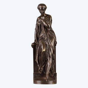 Bronze statue of Suzanne by Eugène Antoine Aizelin (1821-1902)