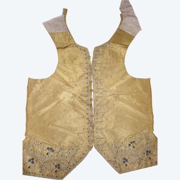 Devant de gilet à basques, époque XVIIIe siècle