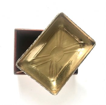 Cofanetto in argento e mogano biondo