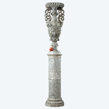 Gaine Décorative En Albâtre d'époque Louis-philippe