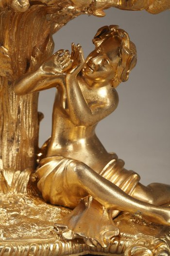 Porcelain And Bronze Planter With Galant Couples