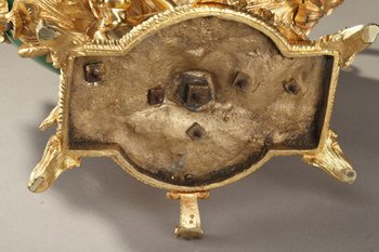 Porcelain And Bronze Planter With Galant Couples