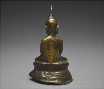 Laos, XVIIIème - XIXème siècle, Bouddha en bronze en position de méditation