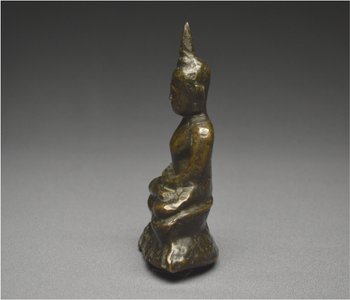 Laos, XVIIIème - XIXème siècle, Bouddha en bronze en position de méditation