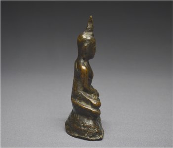 Laos, XVIIIème - XIXème siècle, Bouddha en bronze en position de méditation