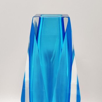 1960 Erstaunliche seltene blaue Vase von Flavio Poli für Seguso. Hergestellt in Italien