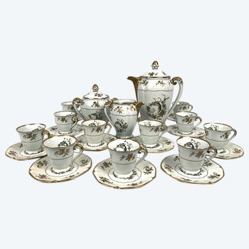 Bonhomme Limoges porcelain coffee service circa 1960