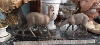 scultura di animali / spelter art déco