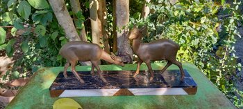 scultura di animali / spelter art déco
