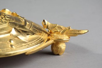 Naturalist Candlesticks In Gilt Bronze In The Taste Of Auguste Cain