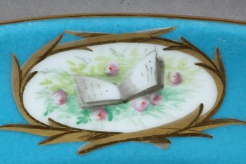 Coupe En Porcelaine Bleue Dans Le Style De Sèvres, XIXe Siècle