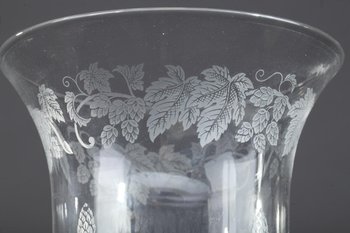 Paire De Lampe à Pétrole Ancienne à Décor d'Oiseaux Et De Fleurs Dans Le Style De Chine