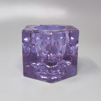 1970 Superbe ensemble à fumer violet d'Antonio Imperatore en verre de Murano. Fabriqué en Italie