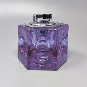 1970 Superbe ensemble à fumer violet d'Antonio Imperatore en verre de Murano. Fabriqué en Italie