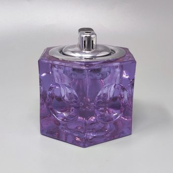 1970 Superbe ensemble à fumer violet d'Antonio Imperatore en verre de Murano. Fabriqué en Italie