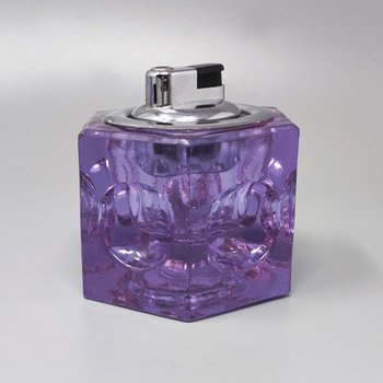 1970 Superbe ensemble à fumer violet d'Antonio Imperatore en verre de Murano. Fabriqué en Italie