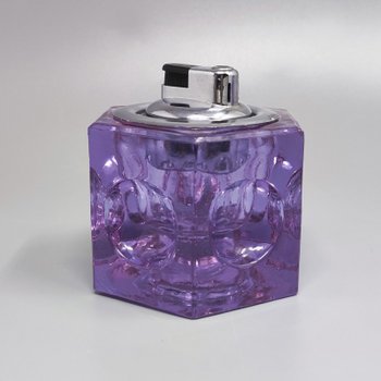 1970 Superbe ensemble à fumer violet d'Antonio Imperatore en verre de Murano. Fabriqué en Italie