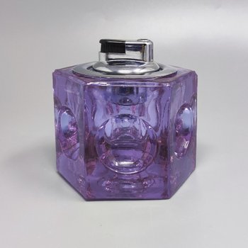 1970 Superbe ensemble à fumer violet d'Antonio Imperatore en verre de Murano. Fabriqué en Italie