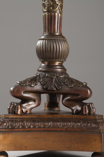 Pair Of Restoration Period Tripod Candlesticks