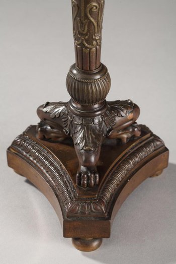 Pair Of Restoration Period Tripod Candlesticks
