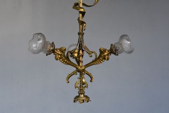             Lampadario Napoleone III in bronzo dorato per bambini