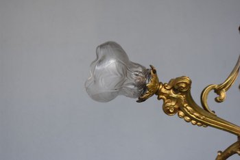             Lampadario Napoleone III in bronzo dorato per bambini
