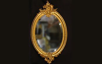 Napoleon III mirror in stucco and wood gilded 19th century