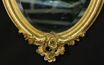 Napoleon III mirror in stucco and wood gilded 19th century