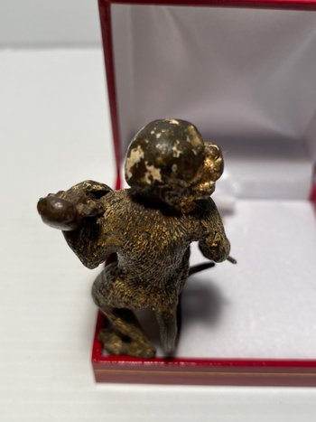 SCIMMIA MUSICISTA IN BRONZO DI VIENNA