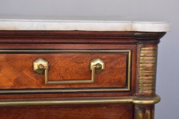 Secrétaire Louis XVI à Portes En Acajou Flammé XVIIIème Serrures à Trèfle