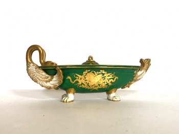 19th century hard porcelain inkwell