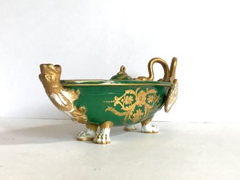 19th century hard porcelain inkwell