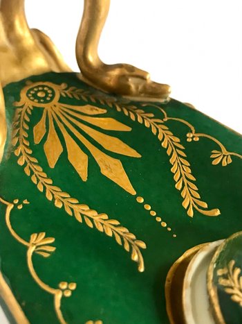 19th century hard porcelain inkwell