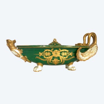 19th century hard porcelain inkwell