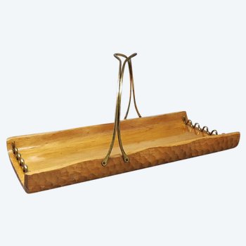 1960 Amazing Bamboo Tray by Aldo Tura for Macabo. Made in Italy