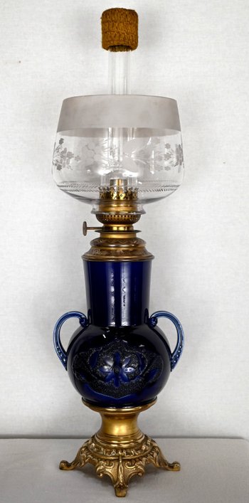 Coppia di lampade a olio in terracotta - Inizio XX secolo
