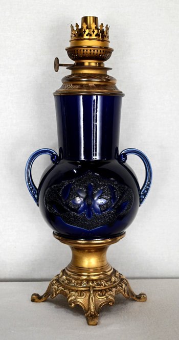 Coppia di lampade a olio in terracotta - Inizio XX secolo