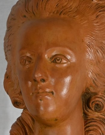 Busto in terracotta di Maria Antonietta, dopo F. Lecomte - 1920