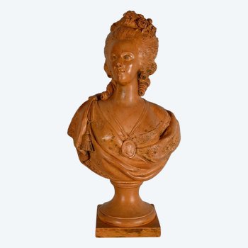 Busto in terracotta di Maria Antonietta, dopo F. Lecomte - 1920