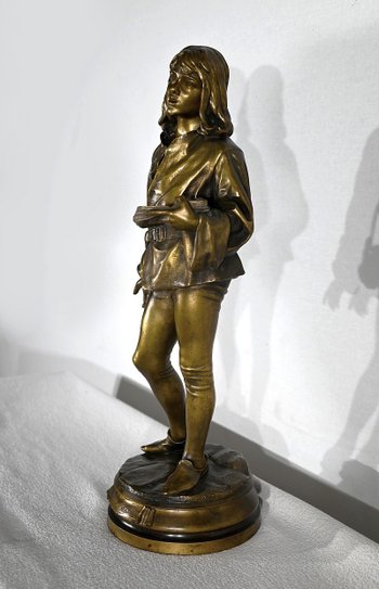 Bronze « Escholier du XVe siècle », de Friedrich Beer – Fin XIXe