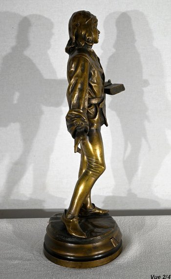 Bronze « Escholier du XVe siècle », de Friedrich Beer – Fin XIXe