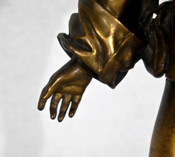 Bronze « Escholier du XVe siècle », de Friedrich Beer – Fin XIXe