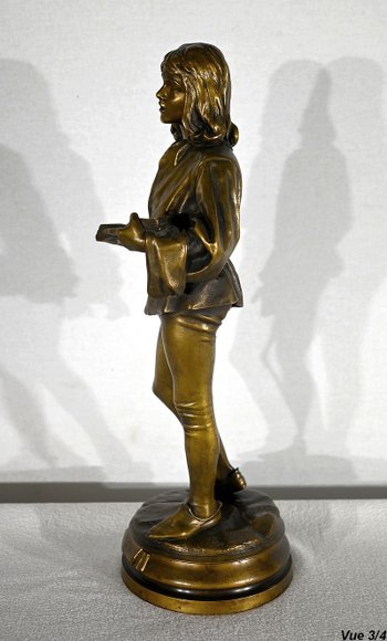Bronze « Escholier du XVe siècle », de Friedrich Beer – Fin XIXe