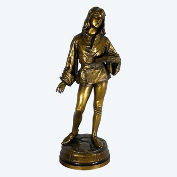 Bronze « Escholier du XVe siècle », de Friedrich Beer – Fin XIXe
