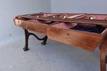 Superb Art Nouveau Console In Carved Mahogany 1900